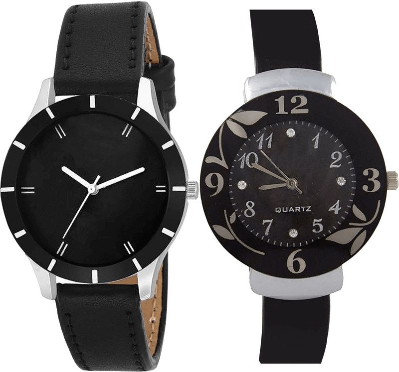 combo watch Analog Watch - For Girls Contemporary Traditional Flower Analogue Black Color Girls And Women Watch - G268-G24 (Combo of 2 )
