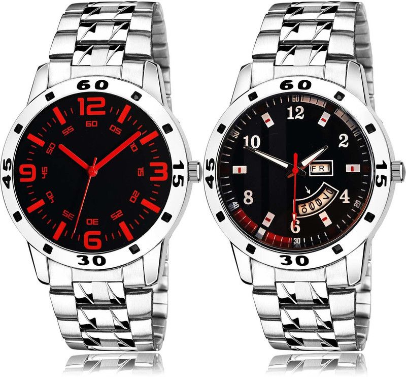 combo watch Analog Watch - For Boys New Professional Chain Watch And Day And Date Chain Watch Watch - B703-B190 (Combo Of 2 )
