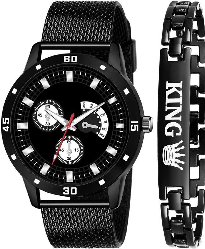 Analog Watch - For Men R-116| New Cruzer Combo King Wristlet