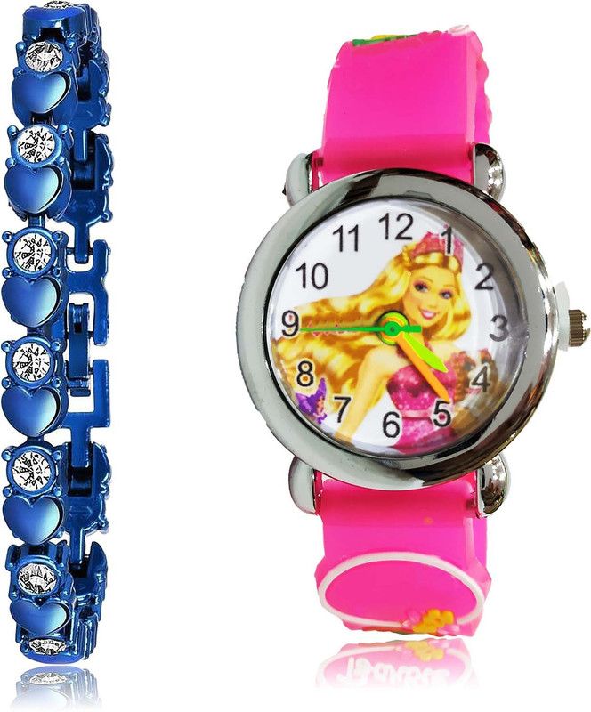 Analog Watch - For Girls Latest Stylish Bracelet And Doll Kids 2 Watch Combo For Girls And Women - GX2-GC40