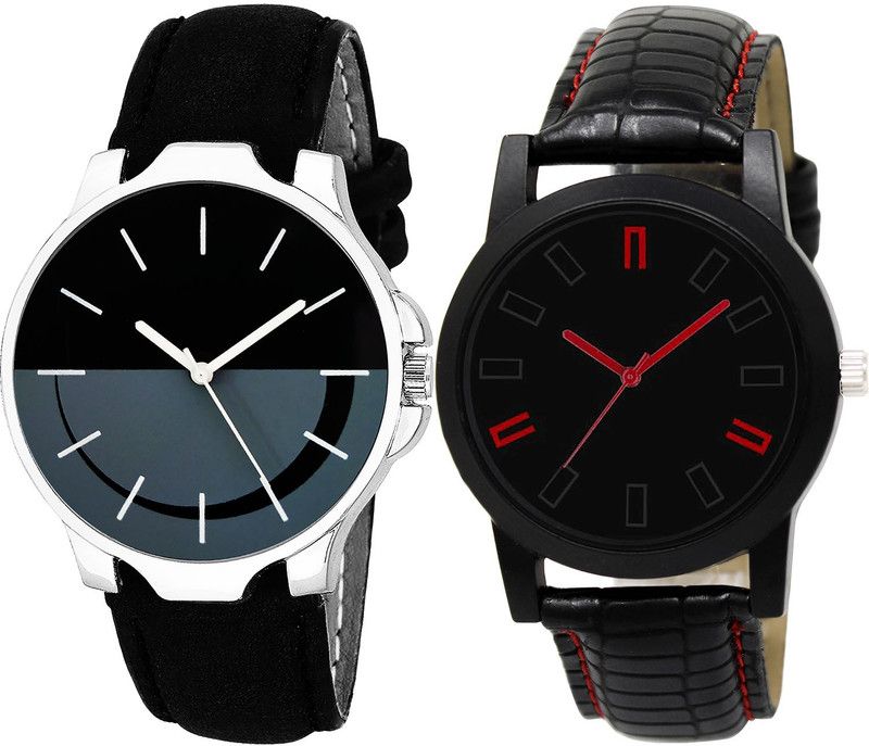 combo watch Analog Watch - For Girls Modern Gift Analogue Black Color Boys And Men Watch - B111-B28 (Combo Of 2 )