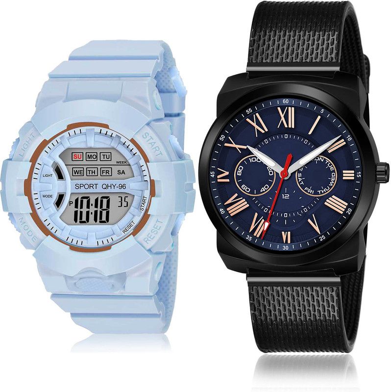 Analog-Digital Watch - For Boys Treading Professional 2 Watch Combo For Boys And Men - DG34-(62-S-10)