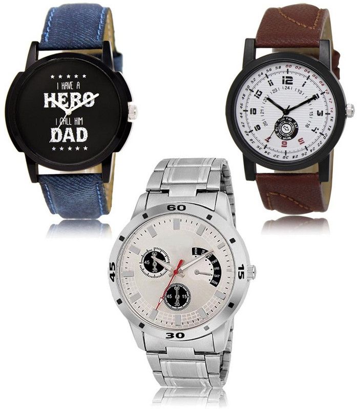 New latest Designer Combo of 3 Analog Watch - For Men LR-07-11-101