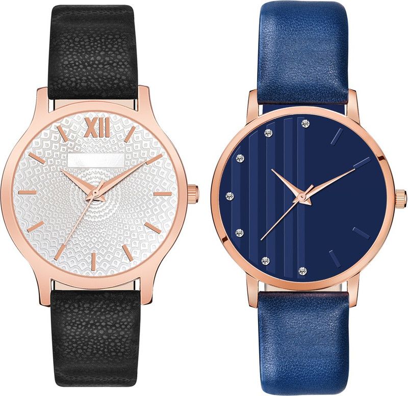 MT341325 Girls Attractive Leather Belt Combo (Pack of 2) Analog Watch - For Girls