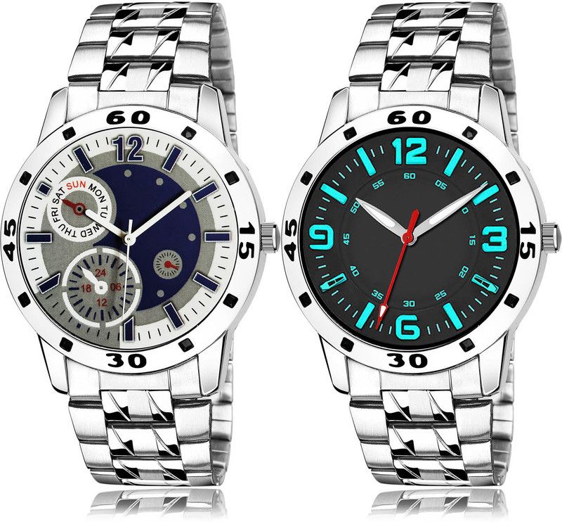 Analog Watch - For Men New Style 2 Watch Combo For Boys And Men - B666-(46-S-19)