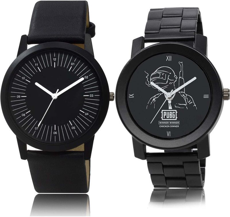 combo watch Analog Watch - For Men & Women Latest Italian Designer Pubg Military Army Chain Watch Combo Watch For Boys And Men - BO47-B165