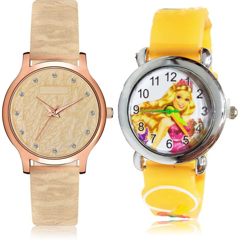 combo watch Analog Watch - For Women Contemporary Branded Doll Kids 2 Watch Combo For Girls And Women - GM332-GC47