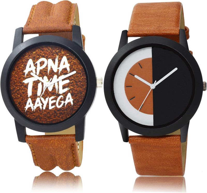 combo watch Analog Watch - For Boys Brand New Heart Apna Time Aayega Combo Watch For Boys And Men - BO40-B162