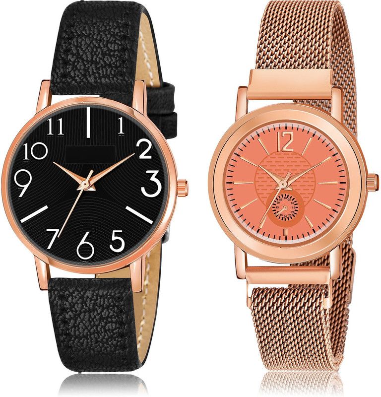 Analog Watch - For Women New Heart 2 Watch Combo For Women And Girls - GW54-GW40