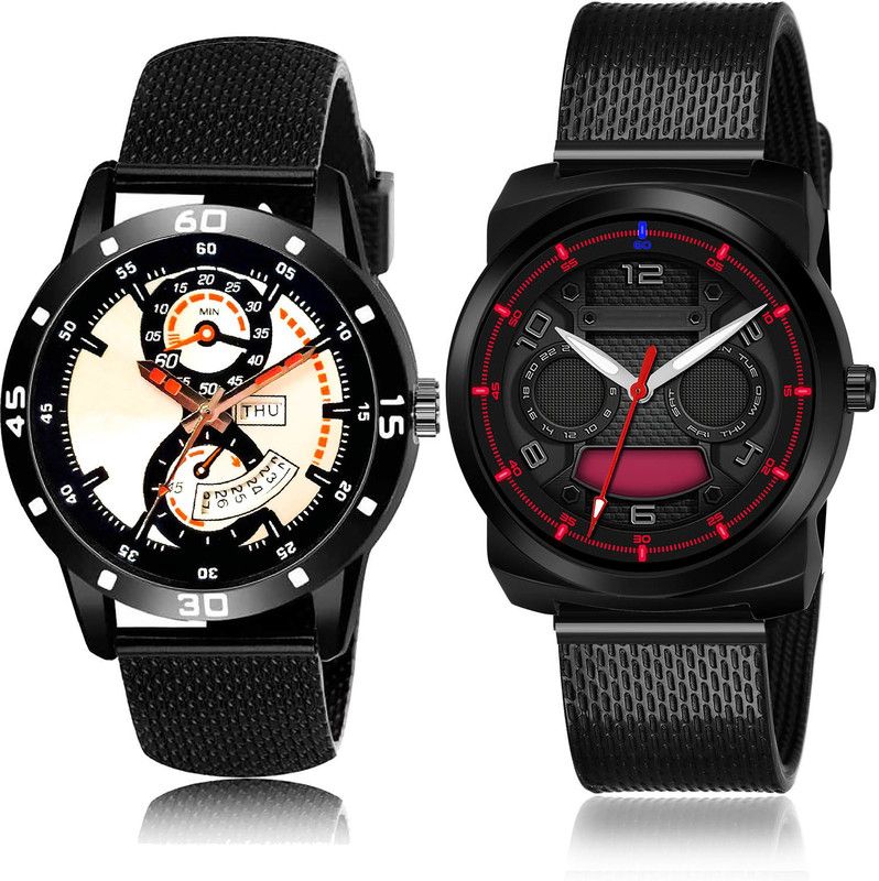 Analog Watch - For Men Contemporary Collegian 2 Watch Combo For Boys And Men - BL46.56-(59-S-10)