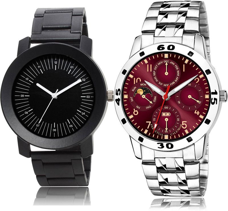 Analog Watch - For Men Brand New Traditional 2 Watch Combo For Boys And Men - BO54-(12-S-19)