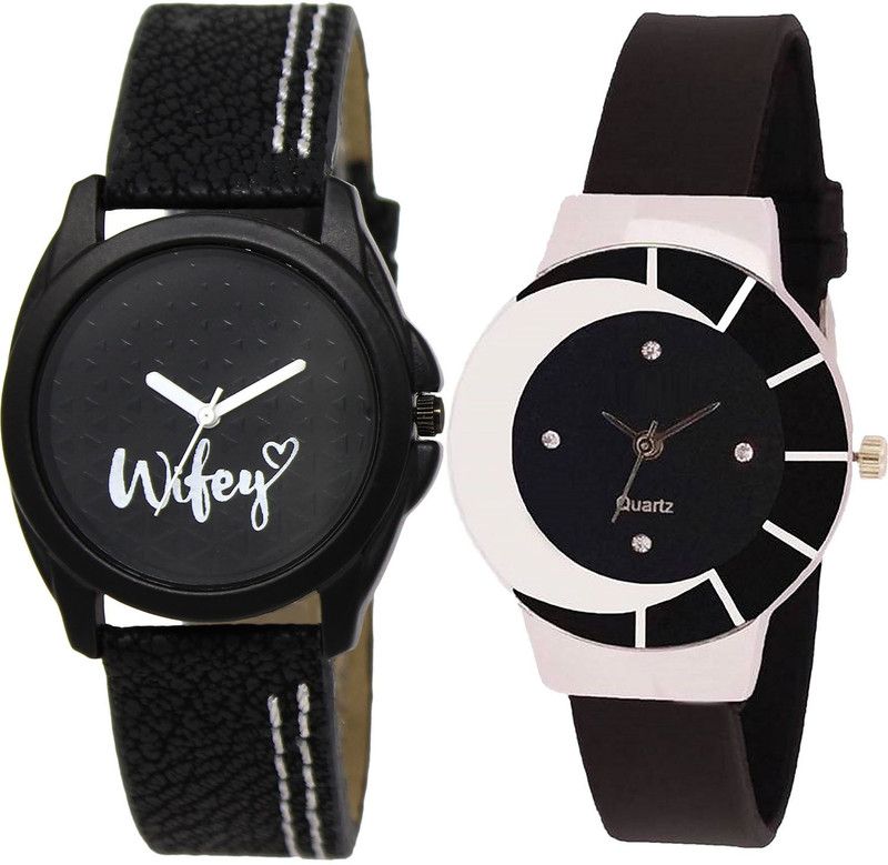 combo watch Analog Watch - For Girls Brand New Exclusive Wife Analogue Black Color Girls And Women Watch - Gl234-G8 (Combo Of 2 )
