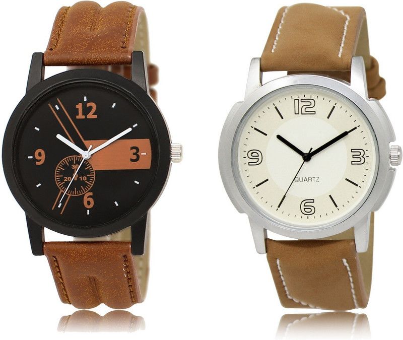 New Latest Designer Combo of 2 Analog Watch - For Men LR01-LR16