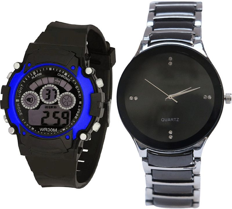 combo watch Analog Watch - For Girls Best Model Kids Analogue Black Color Boys And Men Watch - B2-B68 (Combo Of 2 )