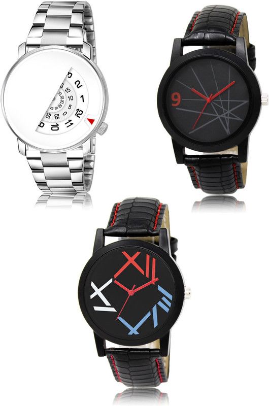 New latest Designer Combo of 3 Analog Watch - For Men LR106-LR08-LR12