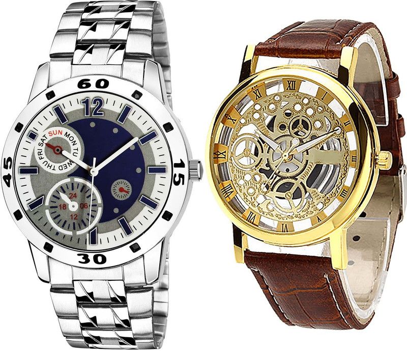 combo watch Analog Watch - For Men Contemporary Style Chain Watch And Open Watch - B666-B45 (Combo Of 2 )