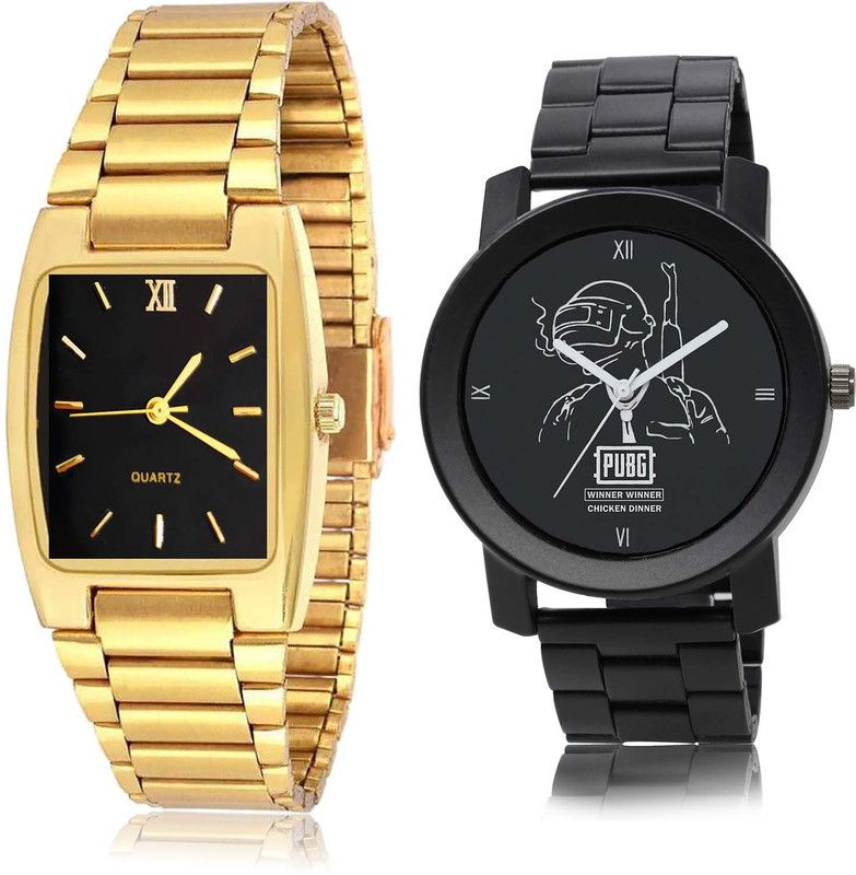 combo watch Analog Watch - For Men & Women Contemporary Designer Chain And Pubg Military Army Chain Watch Combo Watch For Boys And Men - BRM3-B165