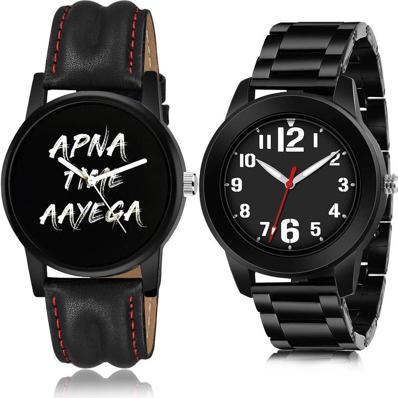 Analog Watch - For Men Contemporary Collegian 2 Watch Combo For Boys And Men - B403-(53-S-20)