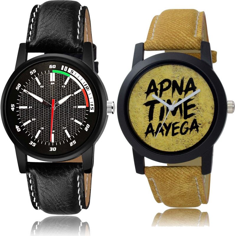 combo watch Analog Watch - For Men Best Unique Sports And Apna Time Aayega 2 Watch Combo For Boys And Men - BRA14-B383