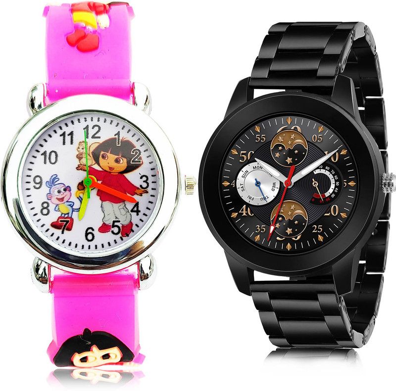 Analog Watch - For Boys Modern Heart 2 Watch Combo For Boys And Men - BK192-(49-S-20)