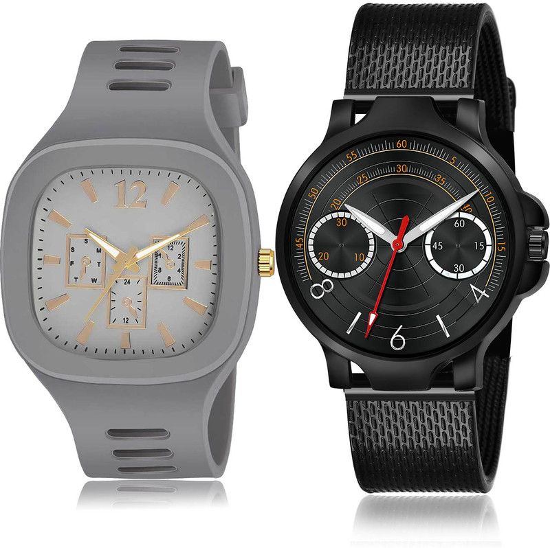 Analog Watch - For Men Modish Heart 2 Watch Combo For Boys And Men - BC48-(67-S-10)