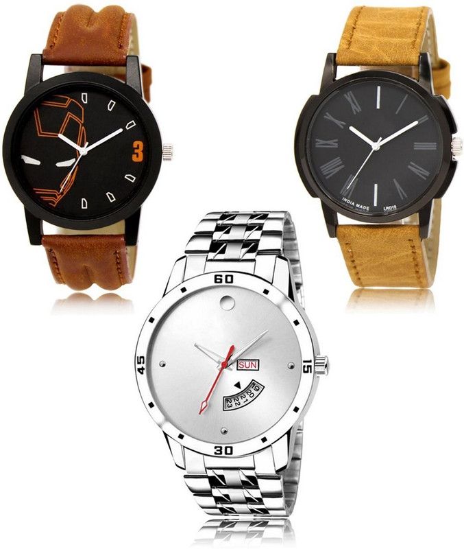 New latest Designer Combo of 3 Analog Watch - For Men LR-04-19-103