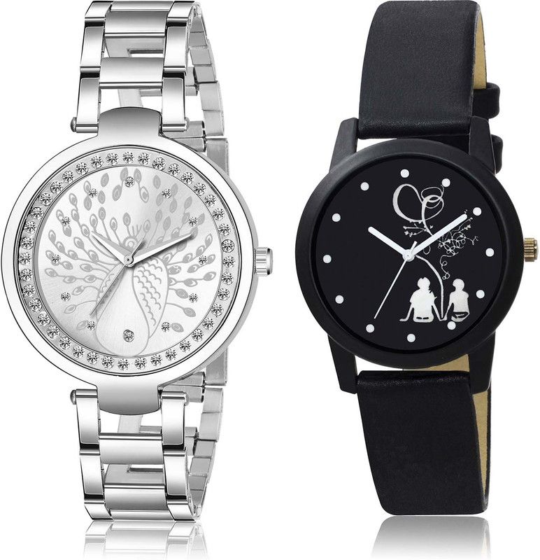 combo watch Analog Watch - For Men & Women New 3D Design Chain And Love Valentine Couple Combo Watch For Girls And Women - GM207-GO146