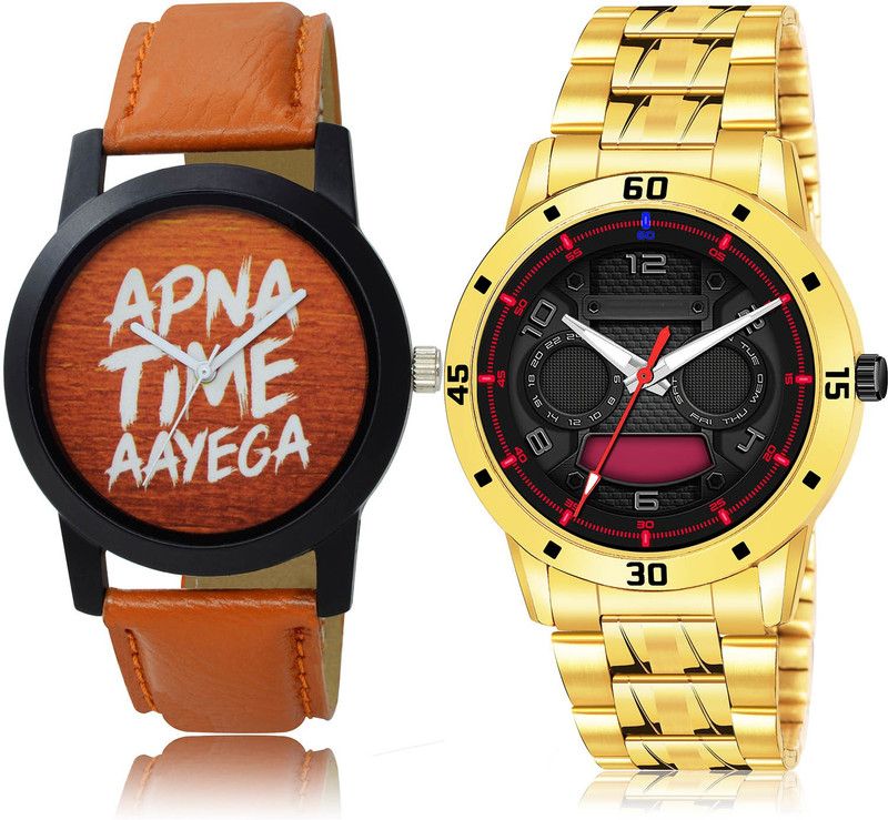 Analog Watch - For Men Brand New Technology 2 Watch Combo For Boys And Men - BO43-(59-S-21)