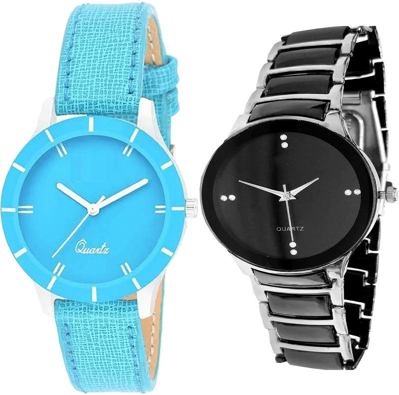 combo watch Analog Watch - For Girls Latest Quartz Analogue Blue And Silver Color Girls And Women Watch - G269-G207 (Combo of 2 )