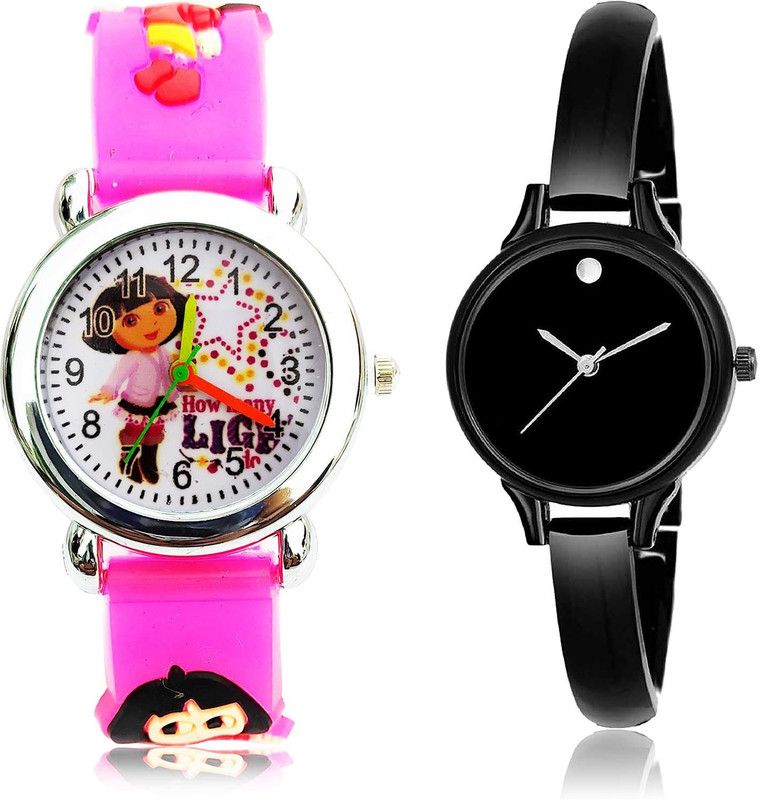 combo watch Analog Watch - For Girls Classical Italian Designer Dora The Explorer Kids 2 Watch Combo For Girls And Women - GC194-G463
