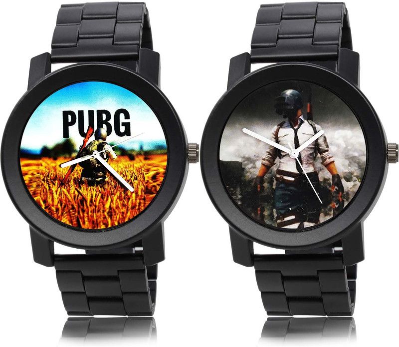 combo watch Analog Watch - For Men Brand New Fashion Pubg Military Army Chain Watch Black Color Men Watch - B489-B506 (Combo Of 2 )