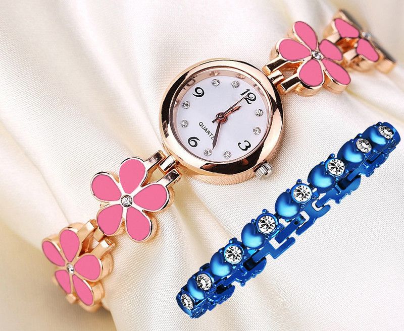 Analog Watch - For Girls Flower with Cosmic