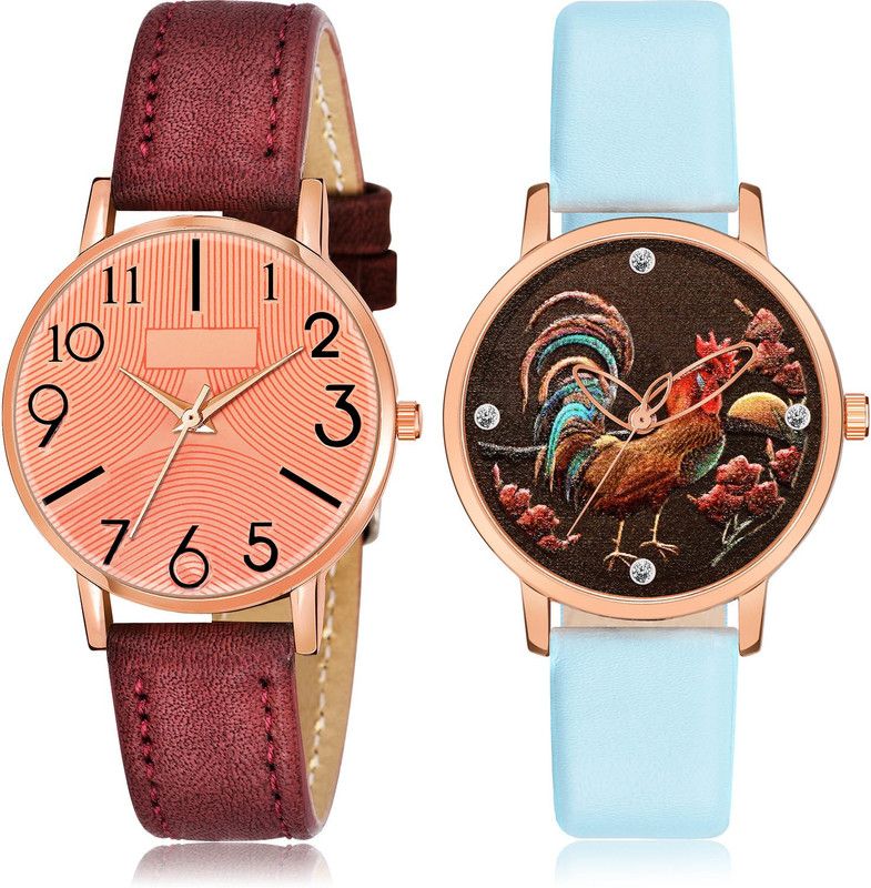 Analog Watch - For Women Treading Heart 2 Watch Combo For Women And Girls - GW53-GM370