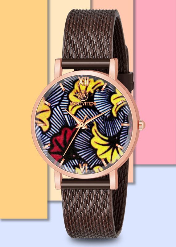 Floral Designer RoseGold Quartz Analog Watch - For Women MV1230