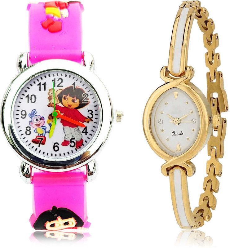 combo watch Analog Watch - For Girls Brand New Fashionable Dora The Explorer Kids 2 Watch Combo For Girls And Women - GC192-G123