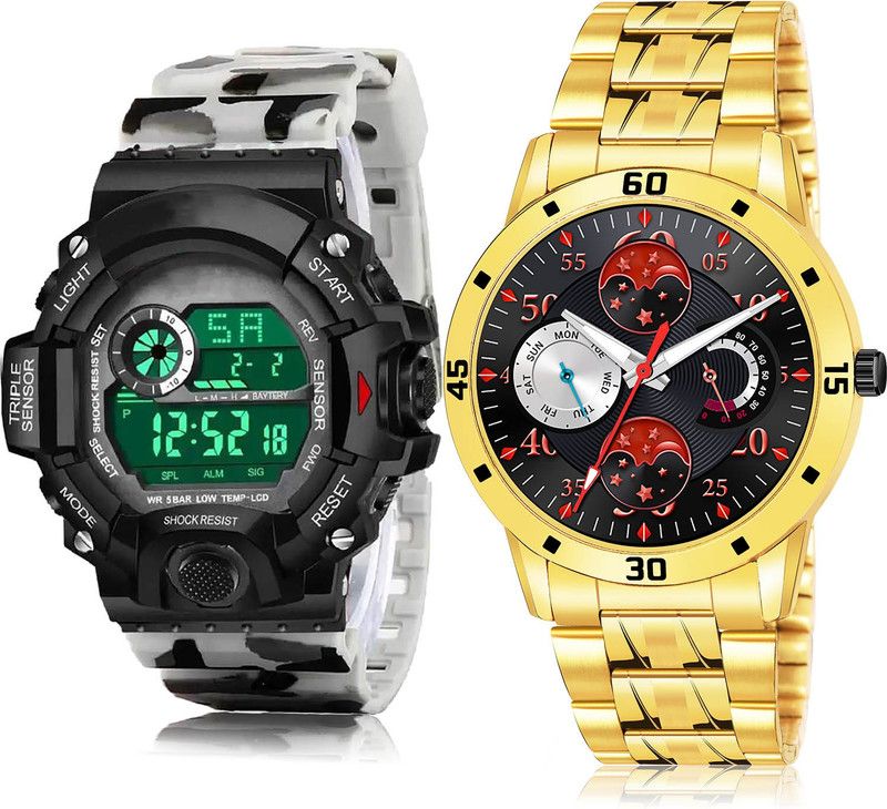 Analog-Digital Watch - For Men Latest Wrist 2 Watch Combo For Boys And Men - BC23-(50-S-21)