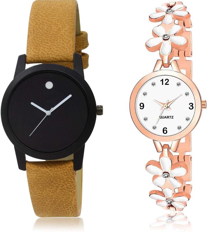 combo watch Analog Watch - For Girls Modern Analogue Flower Combo Watch For Girls And Women - GO123-G462