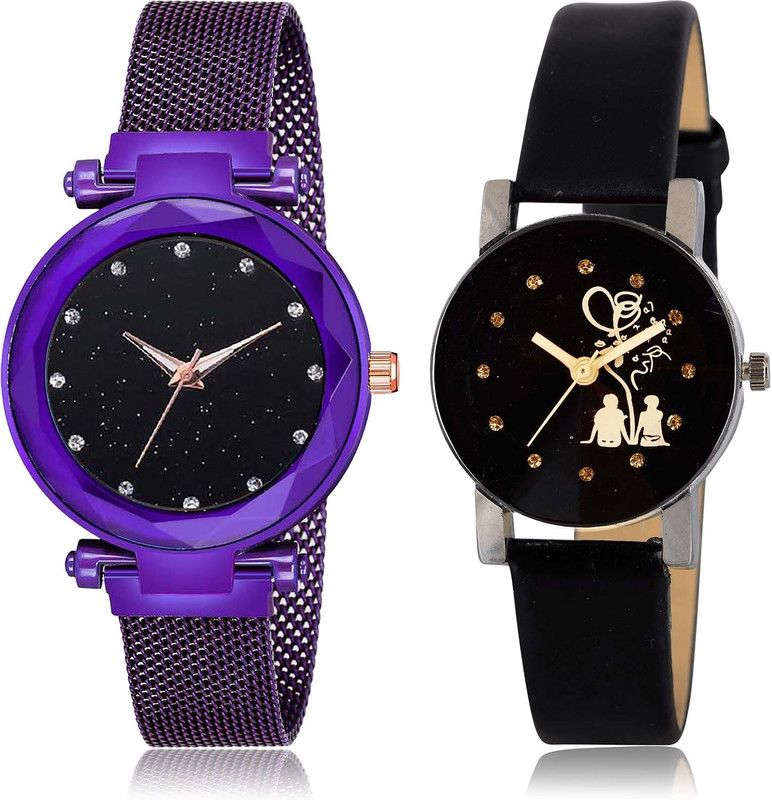 combo watch Analog Watch - For Girls New Fashion Magnet And Love Valentine Couple Combo Watch For Girls And Women - GC8-G389