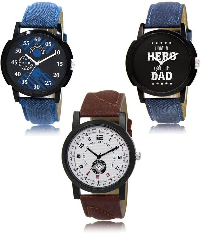 New latest Designer Combo of 3 Analog Watch - For Men -02-07-11