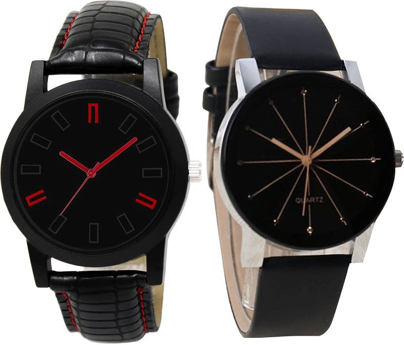 combo watch Analog Watch - For Girls Modish Collegian Analogue Black Color Boys And Men Watch - B28-B51 (Combo Of 2 )