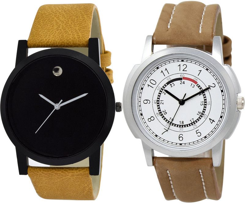 combo watch Analog Watch - For Men Brand New Love Analogue Brown Color Boys And Men Watch - B59-BL46.17 (Combo Of 2 )
