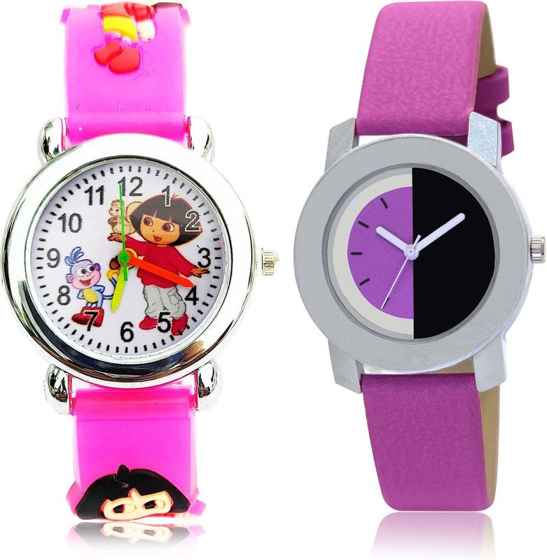 combo watch Analog Watch - For Girls Classical Collection Dora The Explorer Kids 2 Watch Combo For Girls And Women - GC192-G275