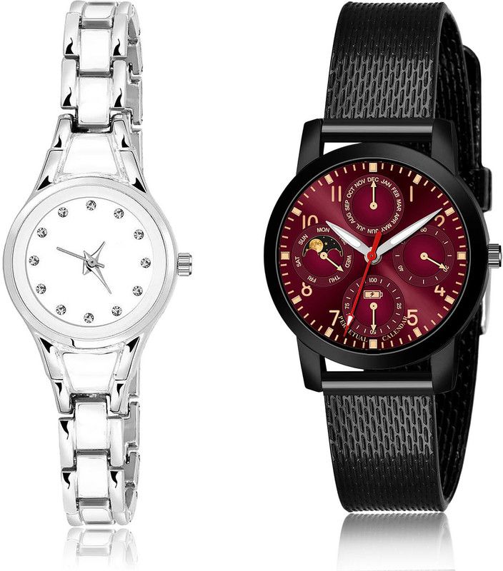 Analog Watch - For Girls Best Quartz 2 Watch Combo For Women And Girls - G597-(12-L-10)
