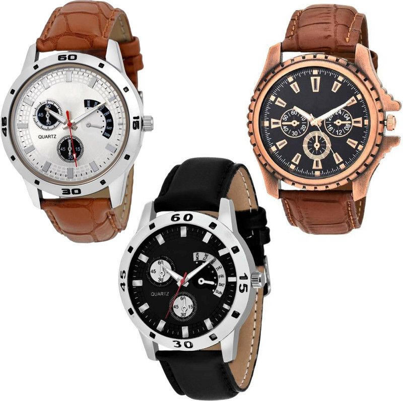Analog Watch - For Men Combo Of 3 Analog O-200-378