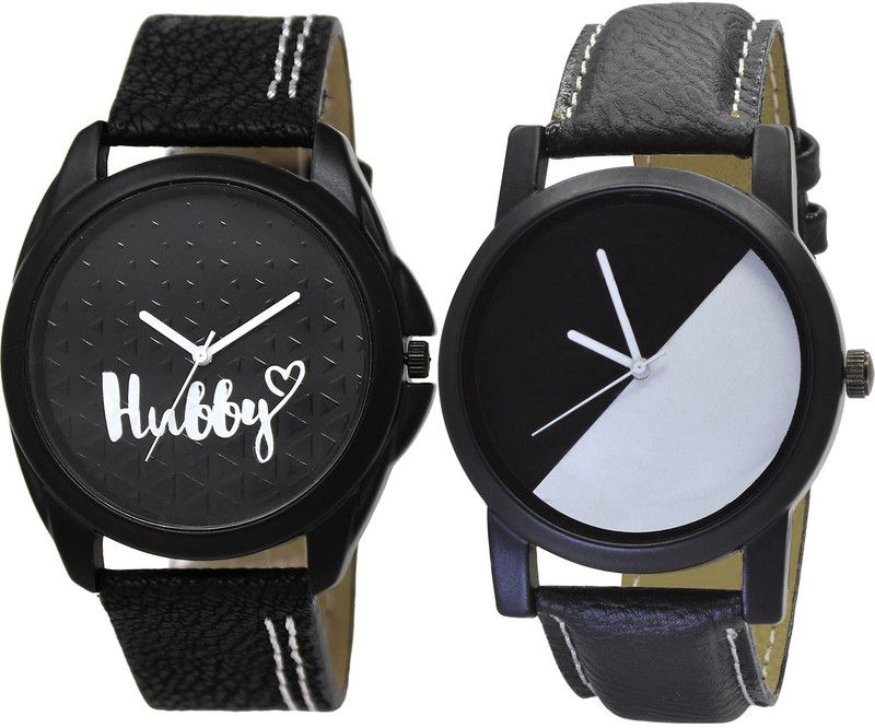 combo watch Analog Watch - For Girls Latest Stylish Hubby Analogue Black Color Boys And Men Watch - BL46.31-B32 (Combo Of 2 )