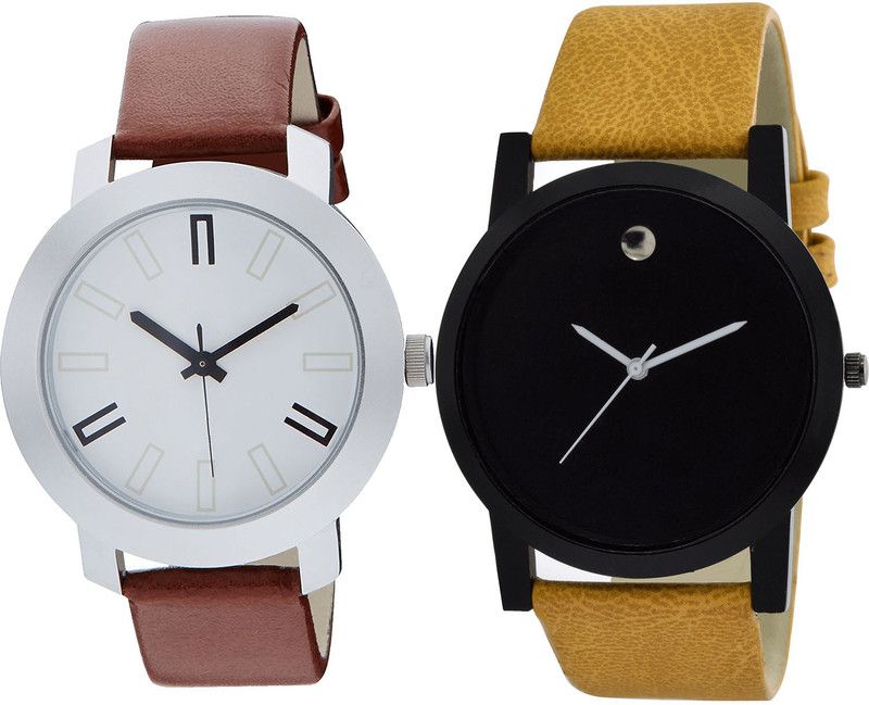 combo watch Analog Watch - For Girls Classical Stylish Analogue Brown Color Boys And Men Watch - B44-B59 (Combo Of 2 )