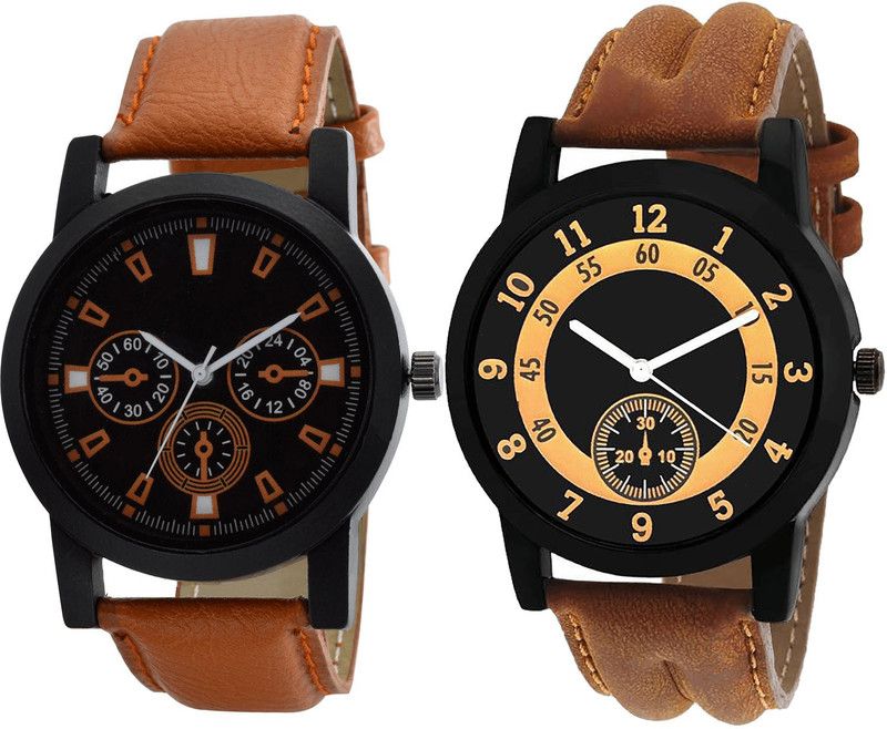 combo watch Analog Watch - For Men Treading Unique Analogue Brown Color Boys And Men Watch - B31-B14 (Combo Of 2 )