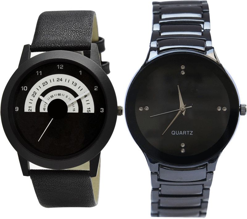 combo watch Analog Watch - For Girls New Analogue Analogue Black Color Boys And Men Watch - B48-B67 (Combo Of 2 )