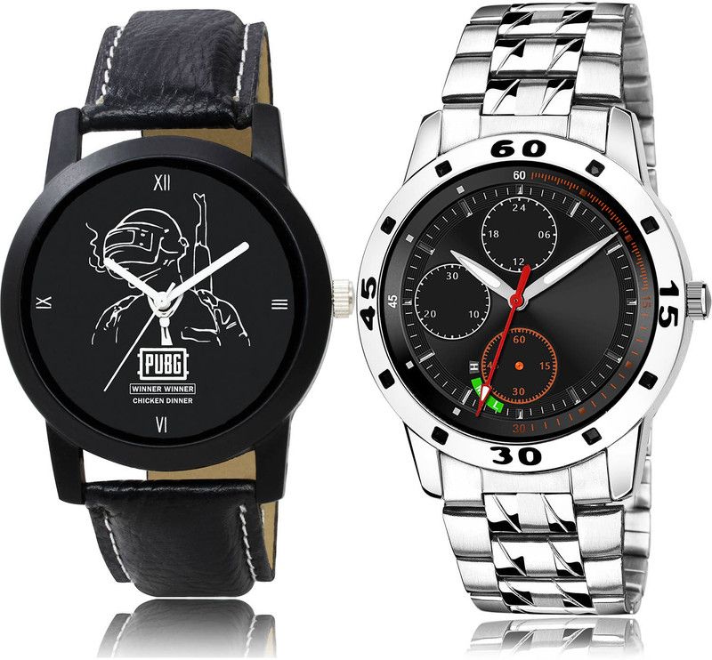 Analog Watch - For Men New Heart 2 Watch Combo For Boys And Men - BO45-(11-S-19)