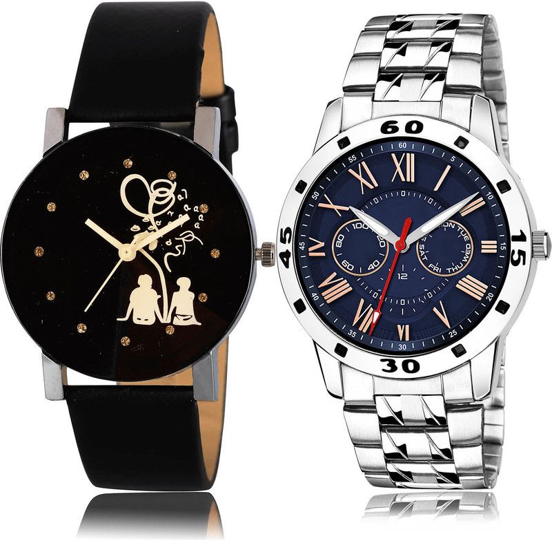 Analog Watch - For Men Classical 3D Design 2 Watch Combo For Boys And Men - B138-(62-S-19)